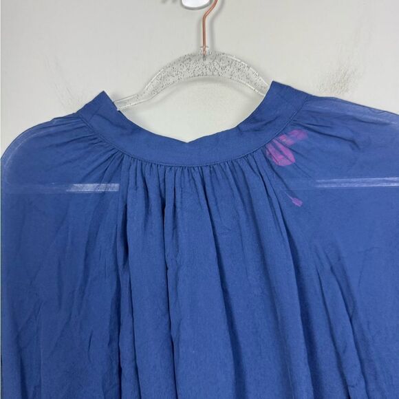 LILLY PULITZER | NEW Ellielynn Sheer Long Sleeve Navy Blue Blouse Women’s Size 2 - Picture 5 of 11